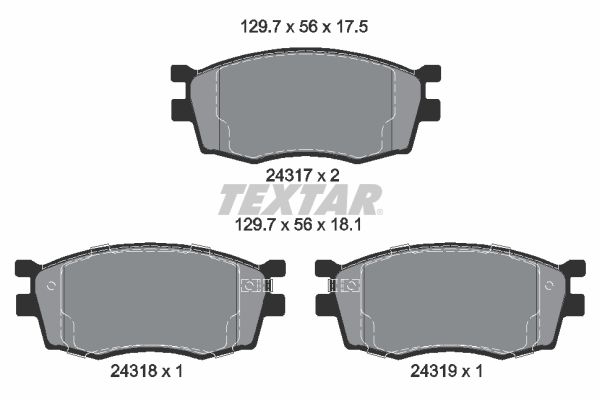 Гальмівні колодки дискові TEXTAR 2431701 - zapix