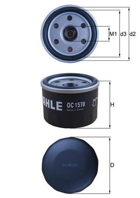Оливний фільтр MAHLE OC1570 - zapix