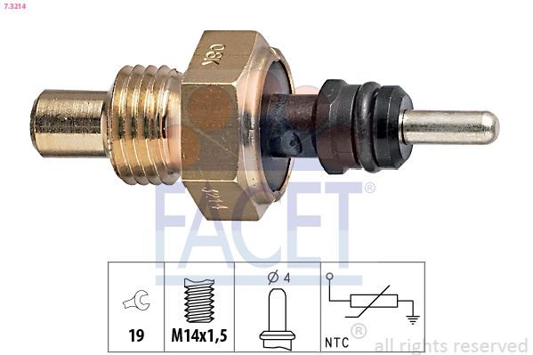 Датчик температури охолоджуючої рідини FACET 73214 - zapix