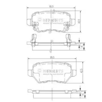 Гальмівні колодки дискові NIPPARTS N3610310 - zapix