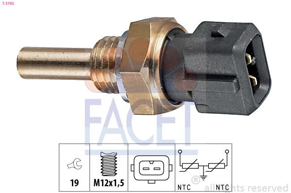 Датчик температури охолоджуючої рідини FACET 73192 - zapix