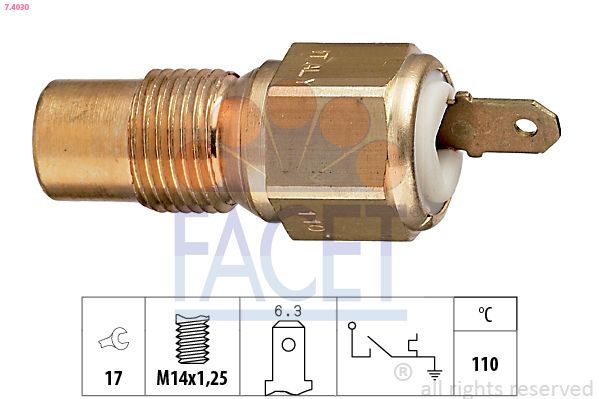Датчик температури охолоджуючої рідини FACET 74030 - zapix