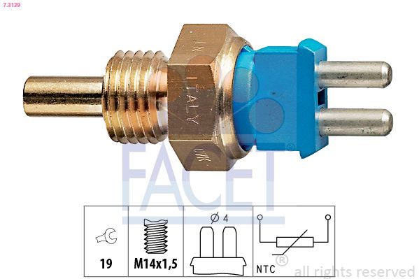 Датчик температури охолоджуючої рідини FACET 73139 - zapix