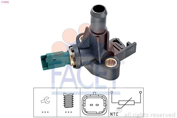 Датчик температури охолоджуючої рідини FACET 73318 - zapix
