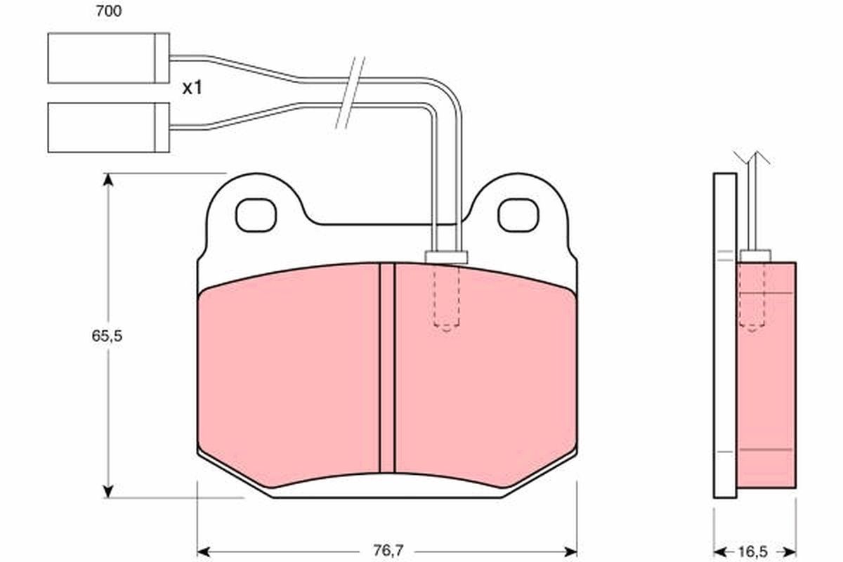 Гальмівні колодки дискові TRW GDB364 - zapix