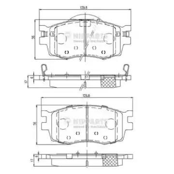 Гальмівні колодки дискові NIPPARTS J3600542 - zapix