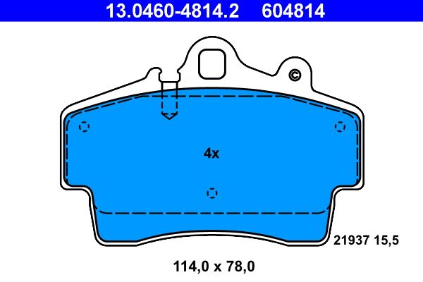 Гальмівні колодки дискові ATE 13046048142 - zapix