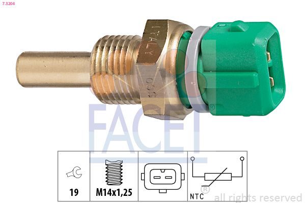 Датчик температури охолоджуючої рідини FACET 73204 - zapix