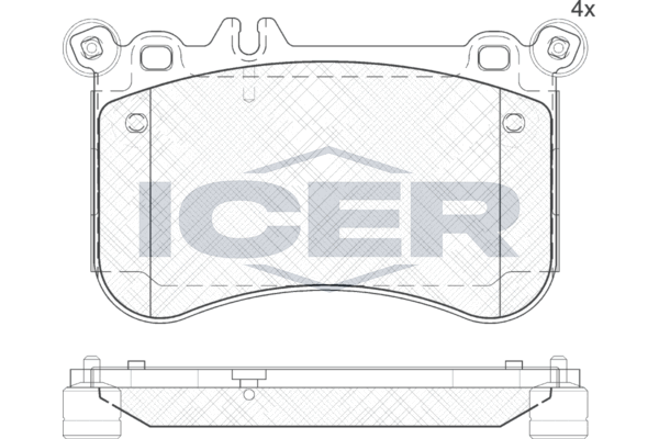 Гальмівні колодки дискові ICER 182042 - zapix