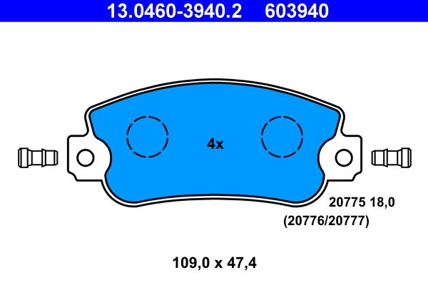 Гальмівні колодки дискові ATE 13046039402 - zapix