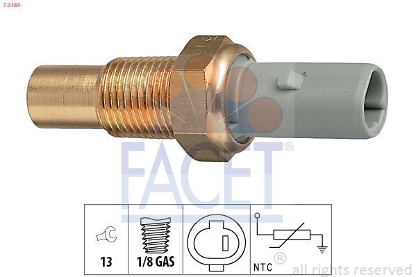 Датчик температури охолоджуючої рідини FACET 73184 - zapix