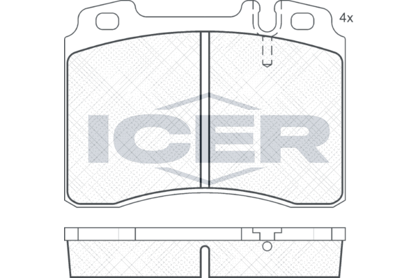 Гальмівні колодки дискові ICER 180861 - zapix