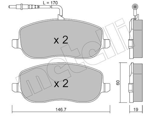 Гальмівні колодки дискові METELLI 2205300 - zapix