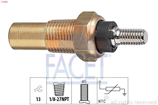 Датчик температури охолоджуючої рідини FACET 73082 - zapix