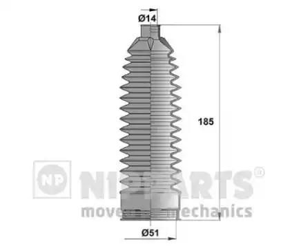 Пильник рульової рейки NIPPARTS N2843025 - zapix