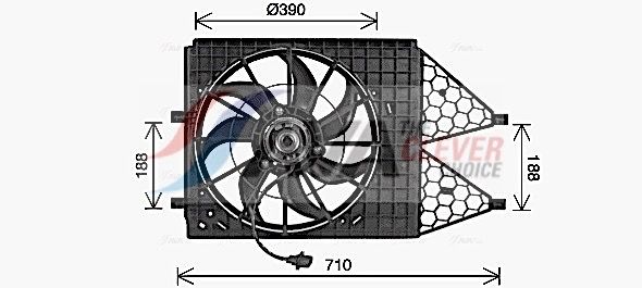 Вентилятор системи охолодження AVA QUALITY COOLING VN7545 - zapix