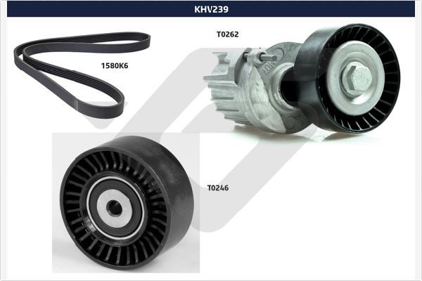 Комплект поліклинових ременів HUTCHINSON KHV239 - zapix