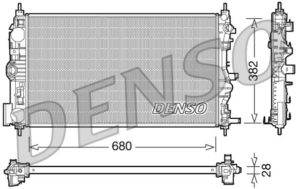 Радіатор охолодження двигуна DENSO DRM15005 - zapix