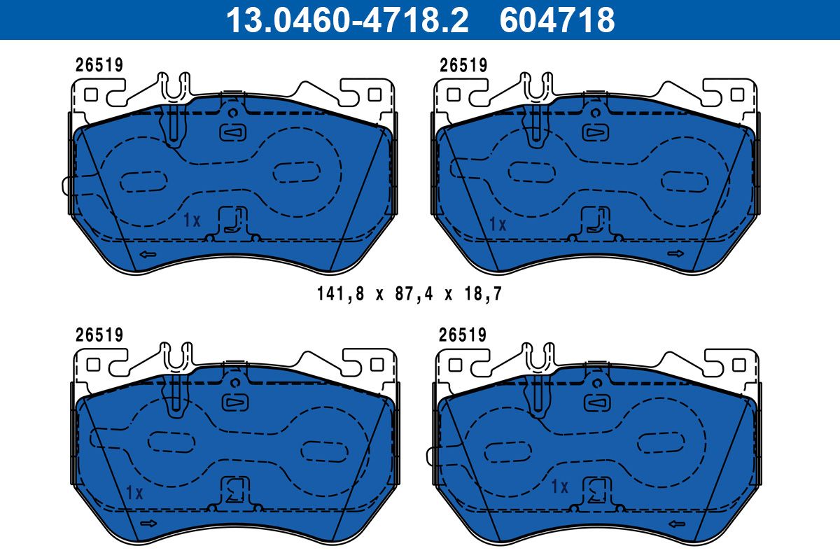 Гальмівні колодки дискові ATE 13046047182 - zapix