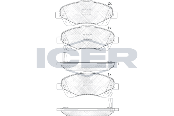 Гальмівні колодки дискові ICER 181573 - zapix