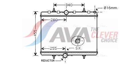 Радіатор охолодження двигуна AVA QUALITY COOLING PEA2314 - zapix