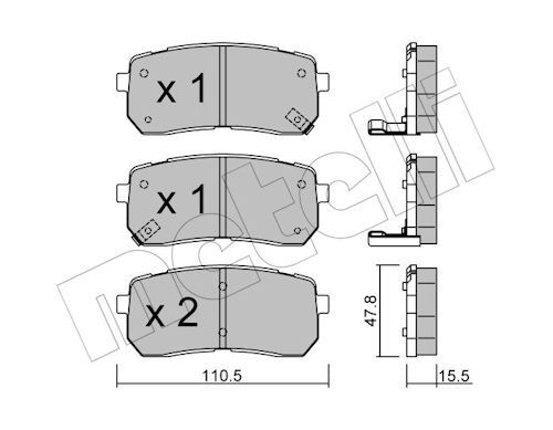 Гальмівні колодки дискові METELLI 2207860 - zapix