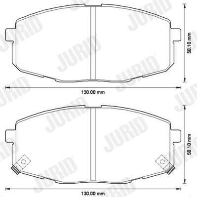 Гальмівні колодки дискові JURID 572577JC - zapix