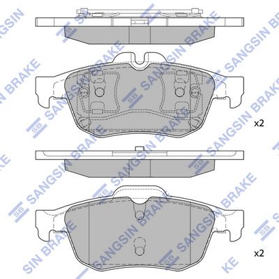Гальмівні колодки дискові HI-Q SP1396 - zapix