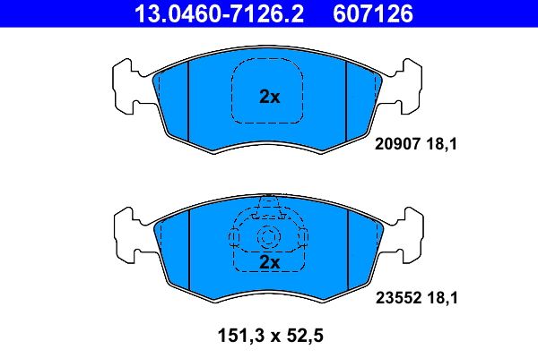 Гальмівні колодки дискові ATE 13046071262 - zapix