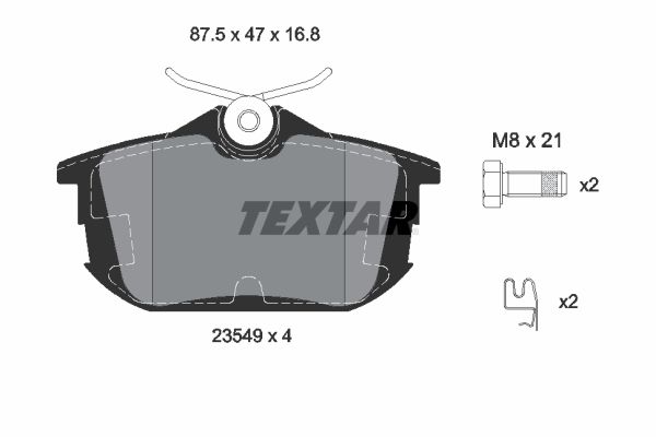 Гальмівні колодки дискові TEXTAR 2354901 - zapix