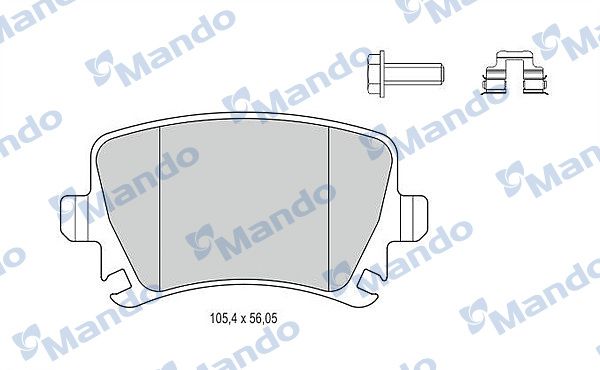 Гальмівні колодки дискові MANDO MBF015194 - zapix