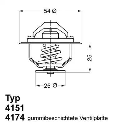 Термостат BORGWARNER (WAHLER) 417482D - zapix