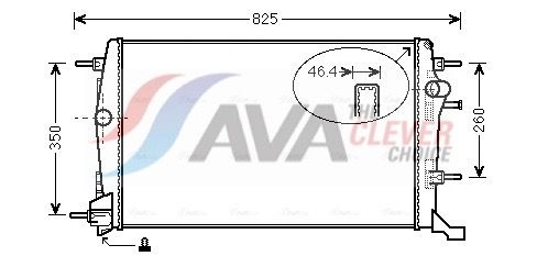 Радіатор охолодження двигуна AVA QUALITY COOLING RTA2616 - zapix