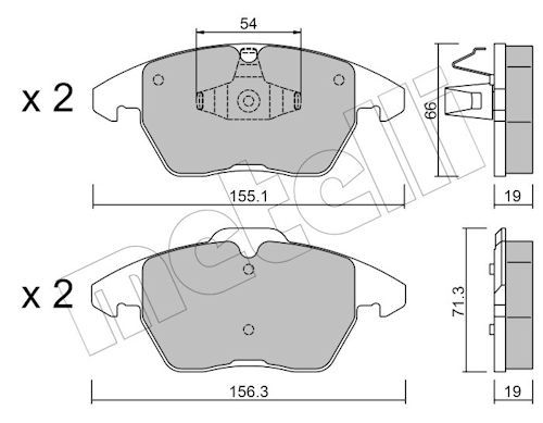 Гальмівні колодки дискові METELLI 2205481 - zapix