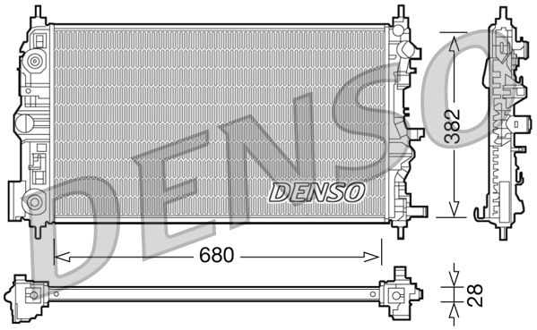 Радіатор охолодження двигуна DENSO DRM15006 - zapix