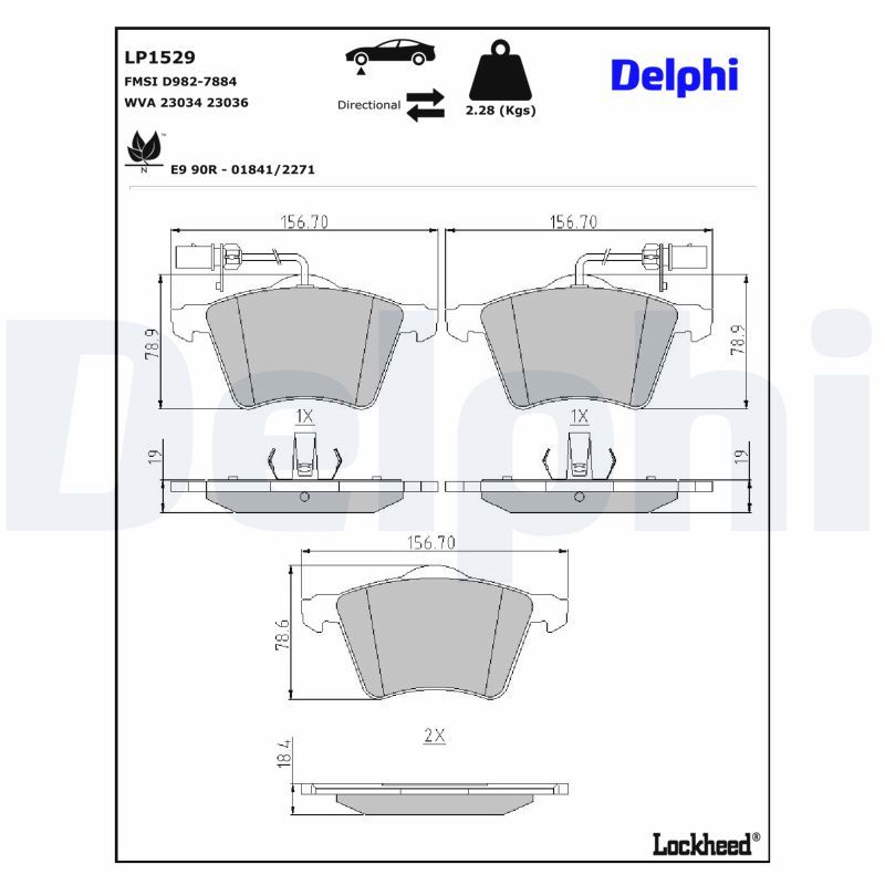 Гальмівні колодки дискові DELPHI LP1529 - zapix