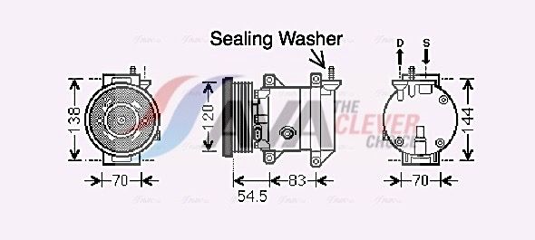 Компресор кондиціонера AVA QUALITY COOLING DWAK091 - zapix