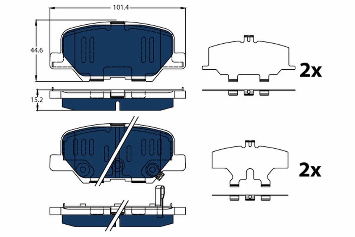Гальмівні колодки дискові TRW GDB3583BTE - zapix