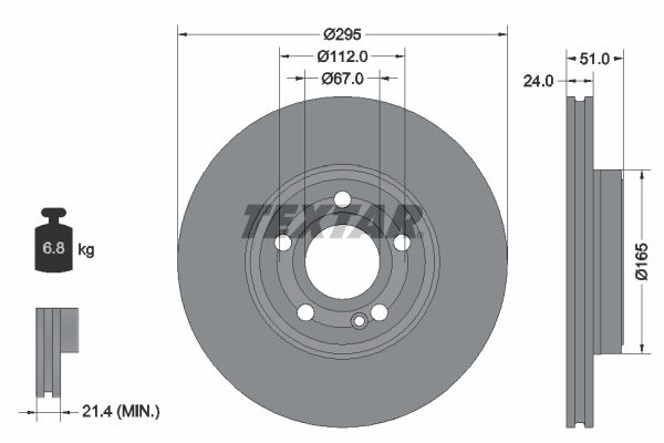 Гальмівний диск TEXTAR 92323505 - zapix