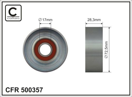Обвідний ролик ременя приводного CAFFARO 500357 - zapix