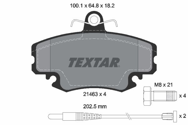 Гальмівні колодки дискові TEXTAR 2146304