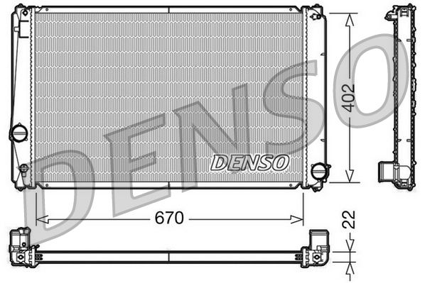 Радіатор охолодження двигуна DENSO DRM50053 - zapix