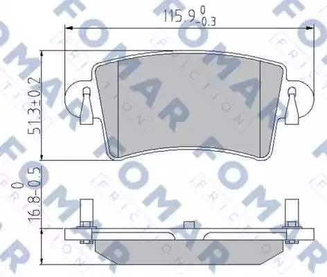 Гальмівні колодки дискові FOMAR FRICTION FO684281 - zapix