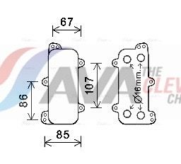 Оливний радіатор двигуна AVA QUALITY COOLING VN3392 - zapix