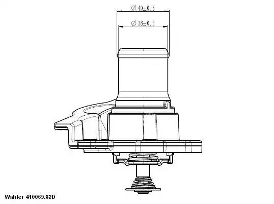 Термостат BORGWARNER (WAHLER) 41093782D - zapix