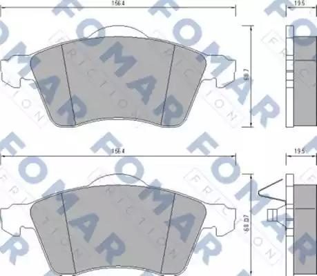 Гальмівні колодки дискові FOMAR FRICTION FO647781 - zapix