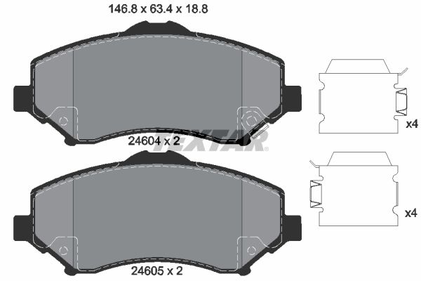 Гальмівні колодки дискові TEXTAR 2460401 - zapix