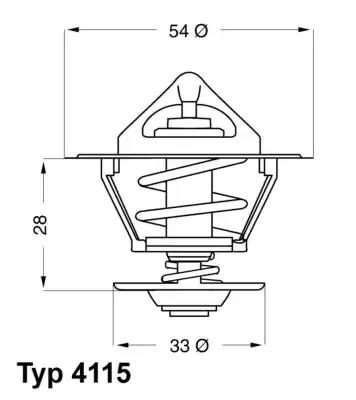 Термостат BORGWARNER (WAHLER) 411592D - zapix