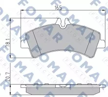 Гальмівні колодки дискові FOMAR FRICTION FO923681 - zapix