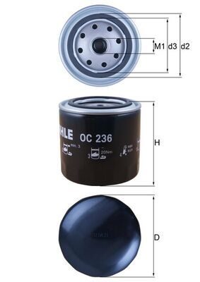 Оливний фільтр MAHLE OC236 - zapix